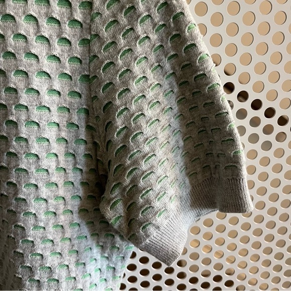 Halogen Women’s Top Size Small Perforated White and Green. Free with Purchase - Picture 4 of 10